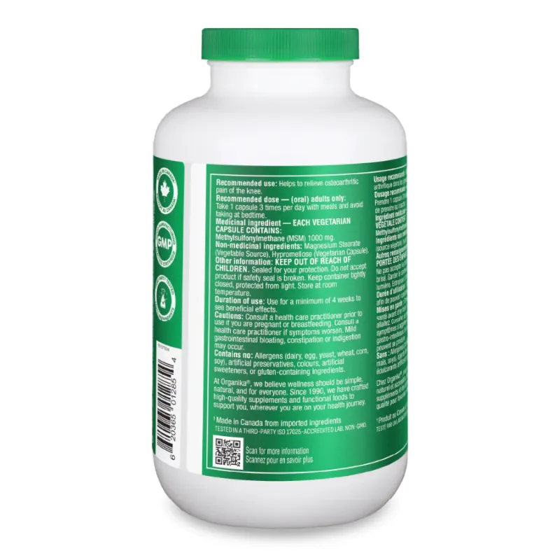 Organika MSM 360 Vegi Capsules | Unbeatable Prices, Daily Deals | VITASHOP