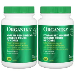Organika [2 FOR DEAL] Ginseng - Korean Red 100 Capsules | Unbeatable Prices, Daily Deals | VITASHOP