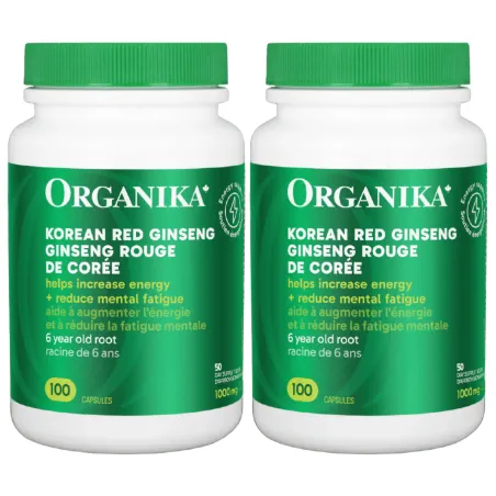 Organika [2 FOR DEAL] Ginseng - Korean Red 100 Capsules | Unbeatable Prices, Daily Deals | VITASHOP