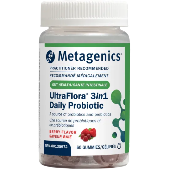 Metagenics UltraFlora 3 in 1 Daily Probiotic 60 Gummies | Unbeatable Prices, Daily Deals | VITASHOP