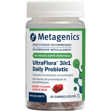 Metagenics UltraFlora 3 in 1 Daily Probiotic 60 Gummies | Unbeatable Prices, Daily Deals | VITASHOP