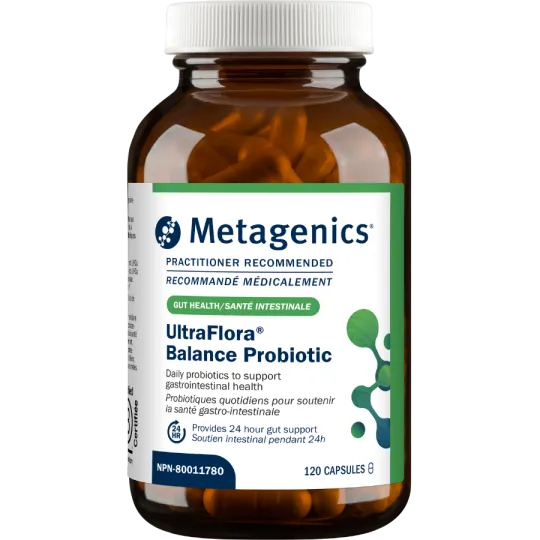 Metagenics UltraFlora Balance Probiotique 120 Gélules | Prix imbattables, Offres quotidiennes | VITASHOP