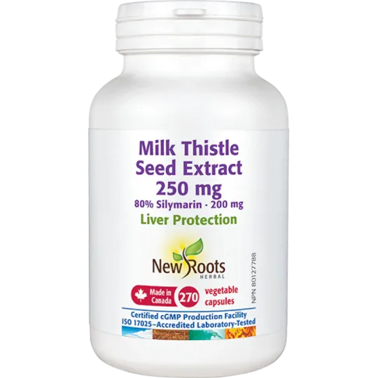 New Roots Milk Thistle Seed Extract 250 mg 270 Veg Caps | Unbeatable Prices, Daily Deals | VITASHOP