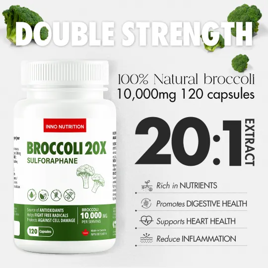 INNO NUTRITION Brocoli 1000 120 Capsules | Prix imbattables, Bonnes Affaires du jour | VITASHOP