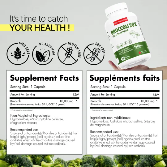 INNO NUTRITION Brocoli 1000 120 Capsules | Prix imbattables, Bonnes Affaires du jour | VITASHOP