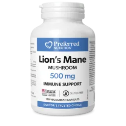 Preferred Nutrition 狮鬃菇 500 毫克 120 粒素食胶囊 | 无与伦比的价格，每日优惠 | VITASHOP