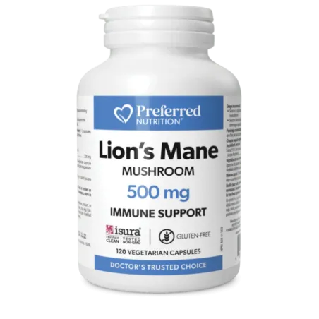 Preferred Nutrition 狮鬃菇 500 毫克 120 粒素食胶囊 | 无与伦比的价格，每日优惠 | VITASHOP