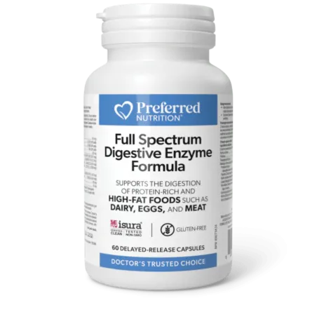 Preferred Nutrition Full Spectrum Digestive Enzyme Formula 60 Delayed Release Caps | Unbeatable Prices, Daily Deals | VITASHOP