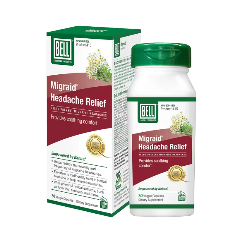 Bell Lifestyle MIGRAID Headache Relief 30 Capsules | Unbeatable Prices, Daily Deals | VITASHOP
