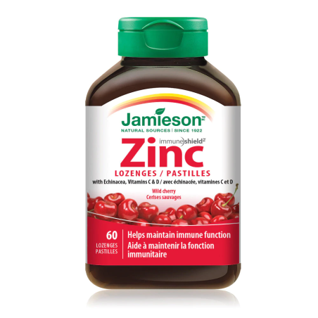 Jamieson Zinc Lozenges Wild Cherry 60 Lozenges | 每天不同折扣, 全网最低价格 | 种类齐全的保健品店铺 VITASHOP, 只有你想不到, 没有你买不到 !