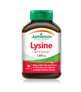 Jamieson Lysine + Zinc & Vitamine C 60 Capsules | Prix imbattables, offres quotidiennes | VITASHOP