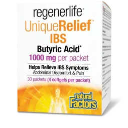 Natural Factors Regenerlife UniqueRelief IBS 丁酸 1000 毫克 | 无与伦比的价格，每日优惠 | VITASHOP