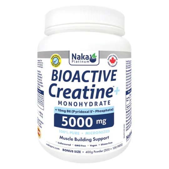 Naka 플래티넘 바이오액티브 크레아틴 + B6 (5000 mg) 400g 파우더 | 뛰어난 가격, 매일 할인 | VITASHOP