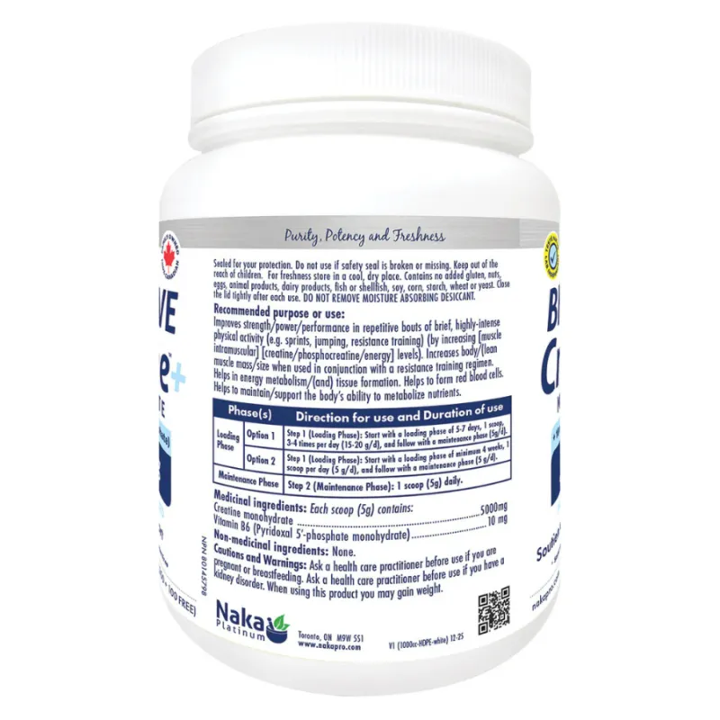 Naka 플래티넘 바이오액티브 크레아틴 + B6 (5000 mg) 400g 파우더 | 뛰어난 가격, 매일 할인 | VITASHOP