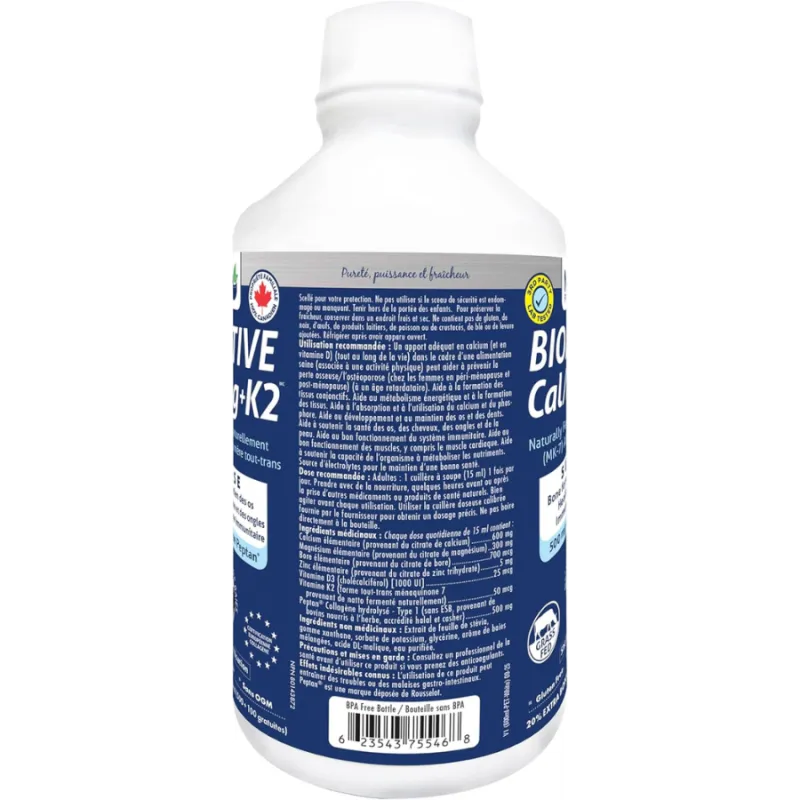 Naka Platinum Bioactive Cal/Mag + K2 600 mL (FORMAT BONUS) | Prix imbattables, offres quotidiennes | VITASHOP