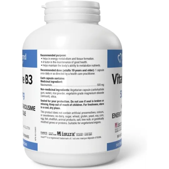 Preferred Nutrition Vitamin B3 500 mg 90 Veg Capsules | Unbeatable Prices, Daily Deals | VITASHOP