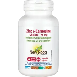 New Roots Zinc L-Carnosine 75 mg 60 Gélules Végétales | Prix imbattables, offres quotidiennes | VITASHOP