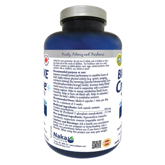 Naka Platinum Bioactive Creatine Monohydrate + B6 3000 mg 230 Veg Capsules | Unbeatable Prices, Daily Deals | VITASHOP