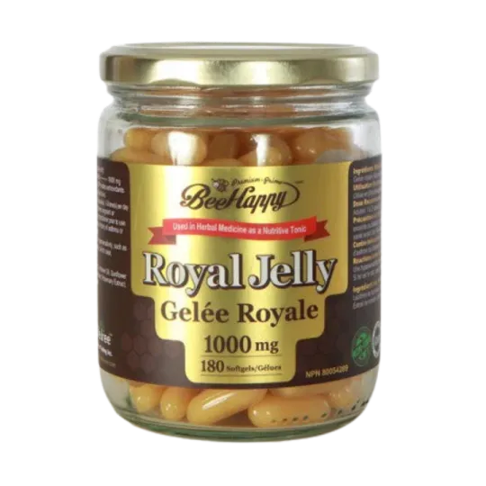 BeeHappy Gelée Royale 1000 mg, 180 Capsules Molles | Prix Imbattables, Offres Quotidiennes | VITASHOP
