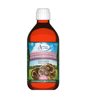 Omega Alpha 버섯 추출물 Coriolus (터키 테일) 250 mL | 뛰어난 가격, 일일 특가 | VITASHOP