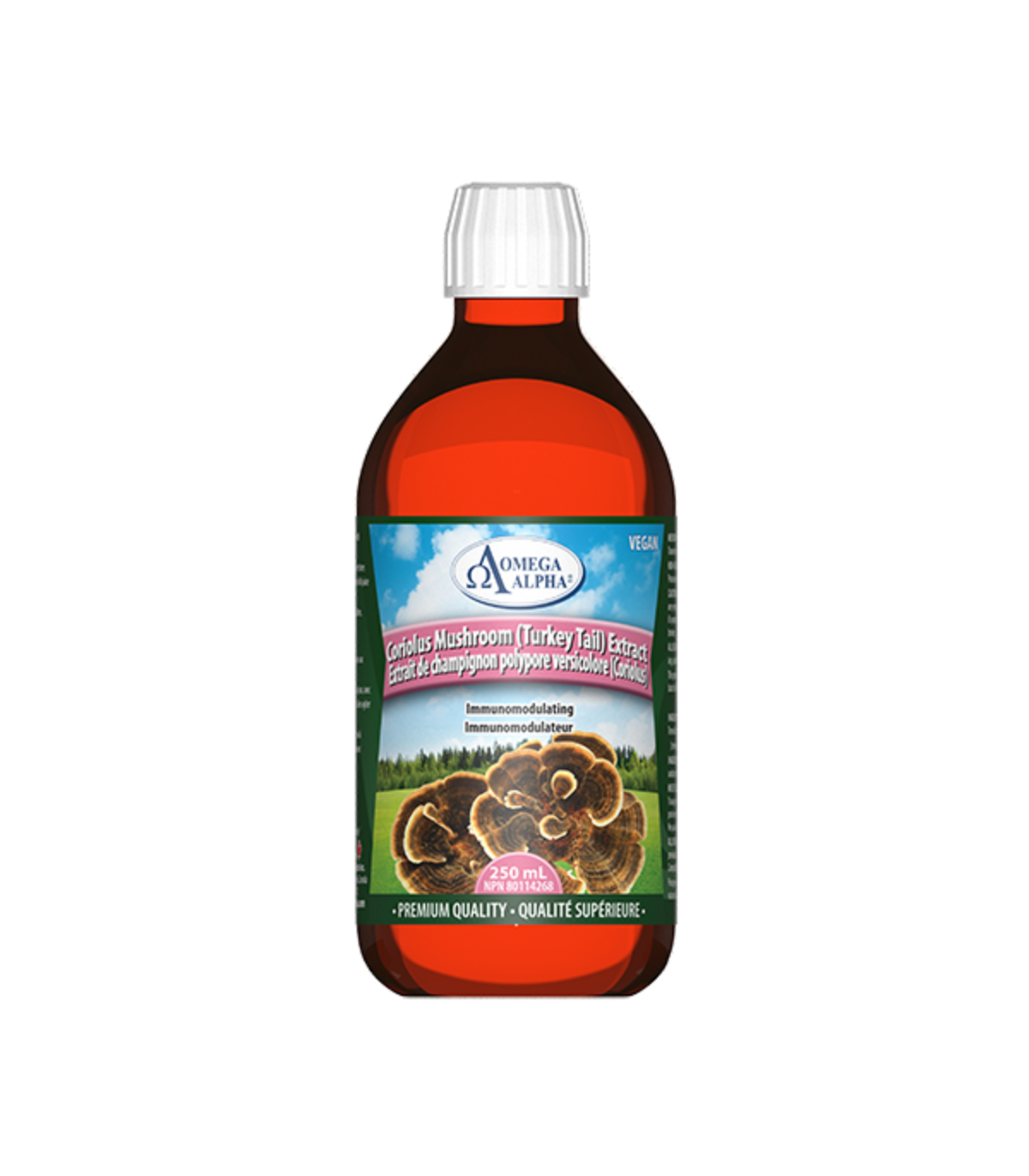 Omega Alpha Extrait de Champignon Coriolus (Queue de Dinde) 250 mL | Prix imbattables, Offres quotidiennes | VITASHOP