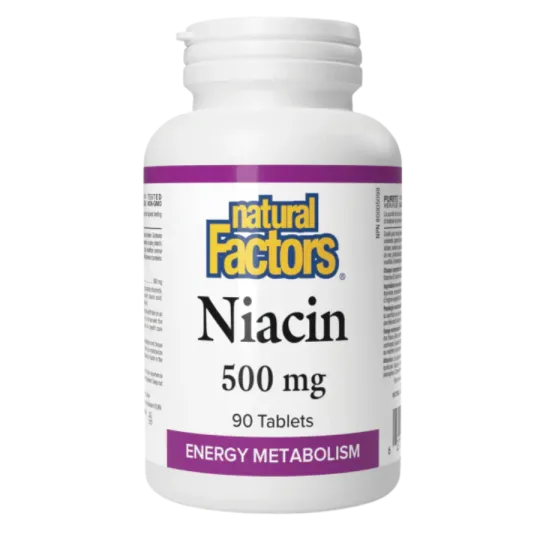 Natural Factors Vitamin B3 500 mg, 90 Tablets | Unbeatable Prices, Daily Deals | VITASHOP