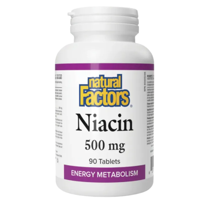 Vitamine B3 500 mg, 90 comprimés | Safest & Easiest Shopping Vitamins Online | VITASHOP
