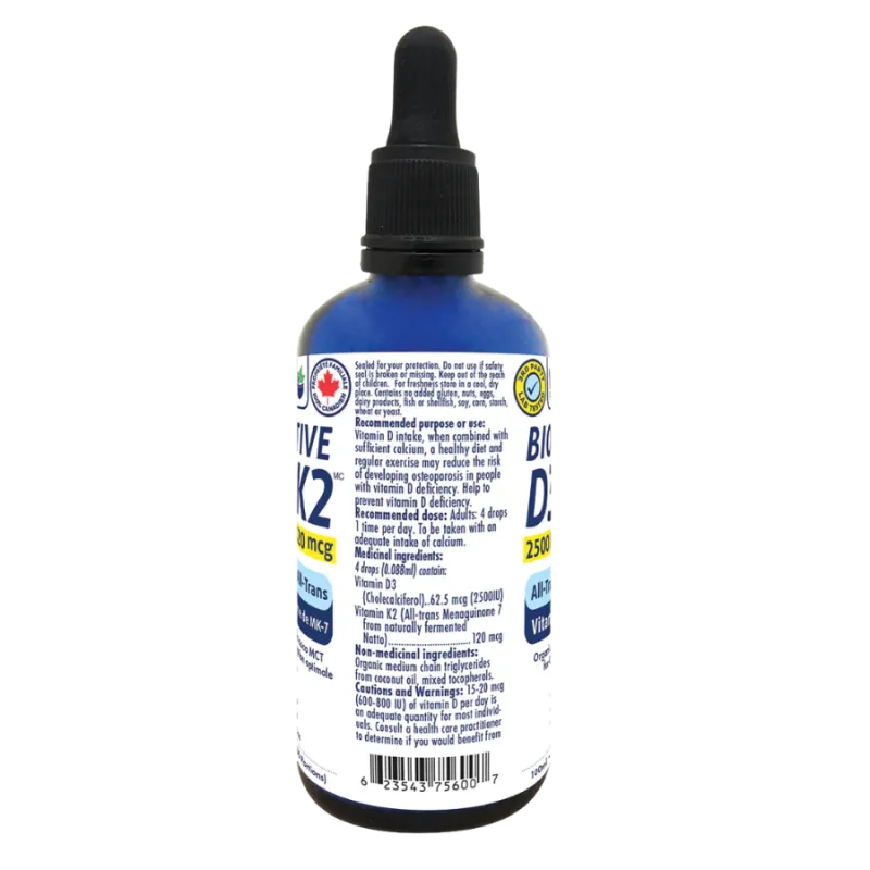 NAKA Platinum BioActive D3+K2 in MCT Oil 2500IU 100mL | Unbeatable Prices, Daily Deals | VITASHOP