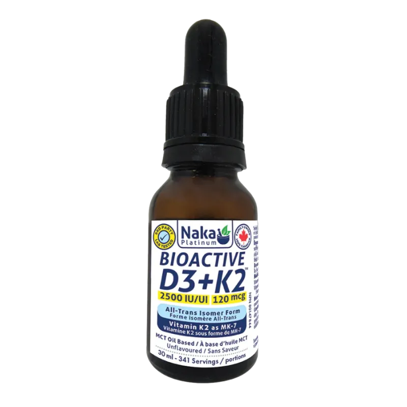 NAKA 铂金生物活性D3+K2在MCT油中2500IU 30mL | 无与伦比的价格，每日优惠 | VITASHOP
