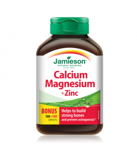 Jamieson Calcium Magnesium + Zinc  100+100 Caplets | 每天不同折扣, 全网最低价格 | 种类齐全的保健品店铺 VITASHOP, 只有你想不到, 没有你买不到 !