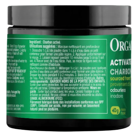 Organika 오가니카 활성탄 분말 40g | 매일 업데이트되는 특가 상품 | VITASHOP