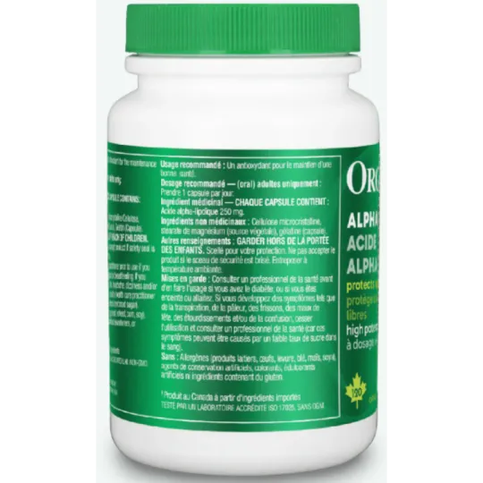 Organika Alpha Lipoic Acid (High Potency) 120 Capsules | Unbeatable Prices, Daily Deals | VITASHOP