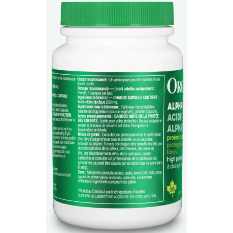 Organika Alpha Lipoic Acid (High Potency) 120 Capsules | Unbeatable Prices, Daily Deals | VITASHOP