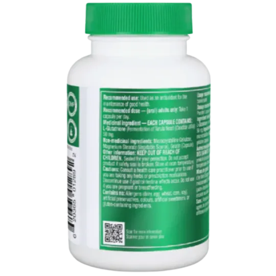 L- glutathione (Reduced) 100 Capsules | Safest & Easiest Shopping Vitamins Online | VITASHOP