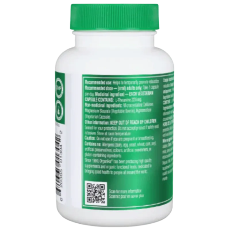 Organika L-Theanine 90 Vegi Capsules | 每天不同折扣, 全网最低价格 | 种类齐全的保健品店铺 VITASHOP, 只有你想不到, 没有你买不到 !