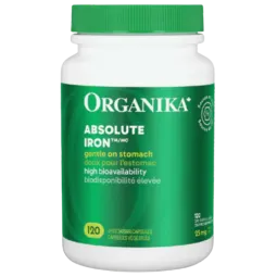 Organika Absolute Iron 120 Vegi Capsules | Unbeatable Prices, Daily Deals | VITASHOP