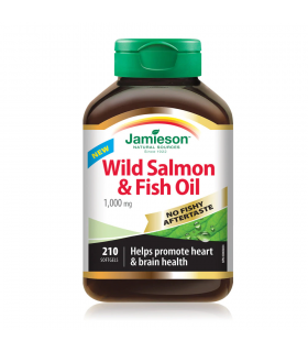 Wild Salmon & Fish Oil No Fishy Aftertaste 210 Softgels | Safest & Easiest Shopping Vitamins Online | VITASHOP