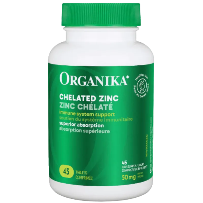 Organika Chelated Zinc 45 Tablets | 每天不同折扣, 全网最低价格 | 种类齐全的保健品店铺 VITASHOP, 只有你想不到, 没有你买不到 !