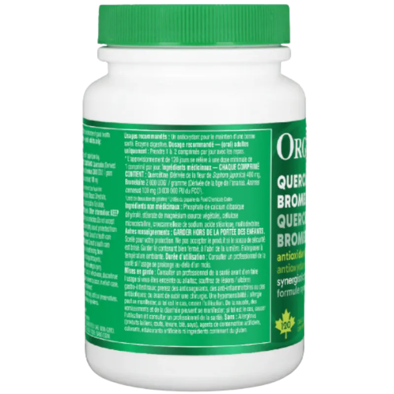 Organika Quercetin With Bromelain 120 Caplets | Unbeatable Prices, Daily Deals | VITASHOP