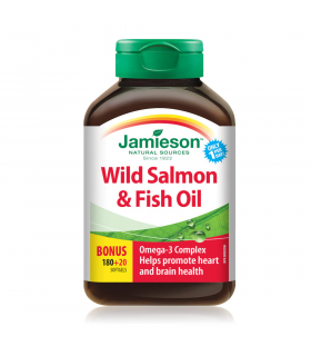 Wild Salmon & Fish Oil 1000 mg  180+20 Softgels | Safest & Easiest Shopping Vitamins Online | VITASHOP