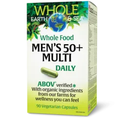 Whole Earth & Sea Men's 50+ Multi Daily, 90 Vegetarian Capsules | Unbeatable Prices, Daily Deals | VITASHOP