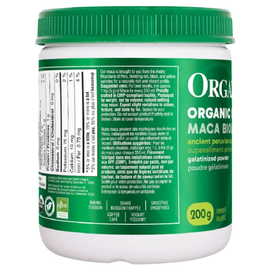 Organika Maca Certified Organic gelatinized 200 g | Unbeatable Prices, Daily Deals | VITASHOP