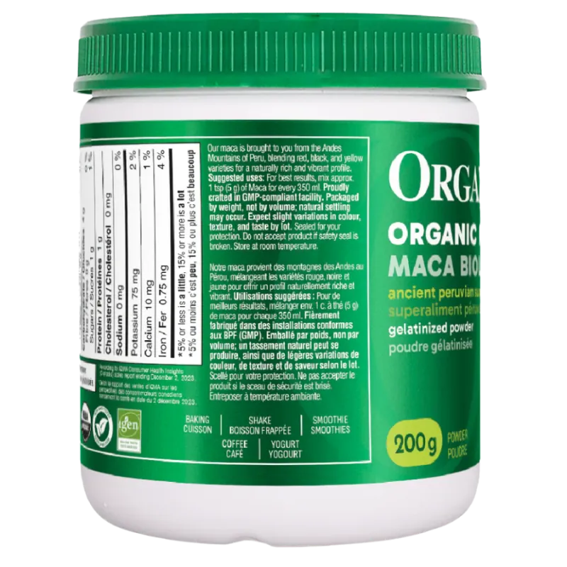 Organika Maca Certified Organic gelatinized 200 g | Unbeatable Prices, Daily Deals | VITASHOP