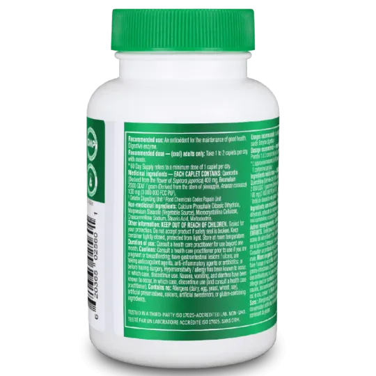 Organika Quercetin With Bromelain 60 Caplets | Unbeatable Prices, Daily Deals | VITASHOP
