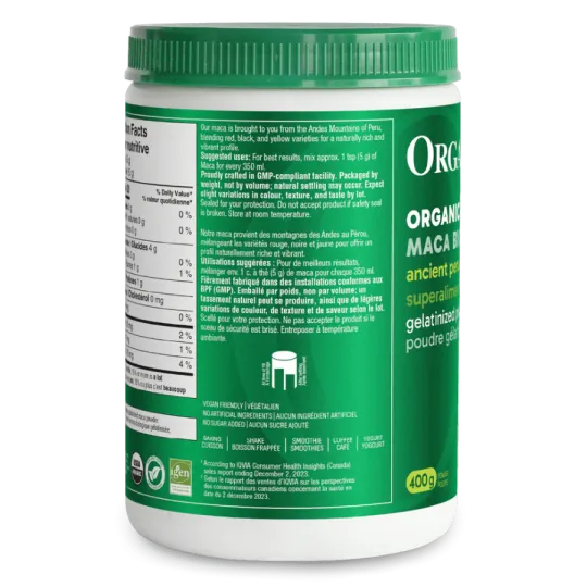 Organika Maca Certified Organic gelatinized 400 g | 每天不同折扣, 全网最低价格 | 种类齐全的保健品店铺 VITASHOP, 只有你想不到, 没有你买不到 !