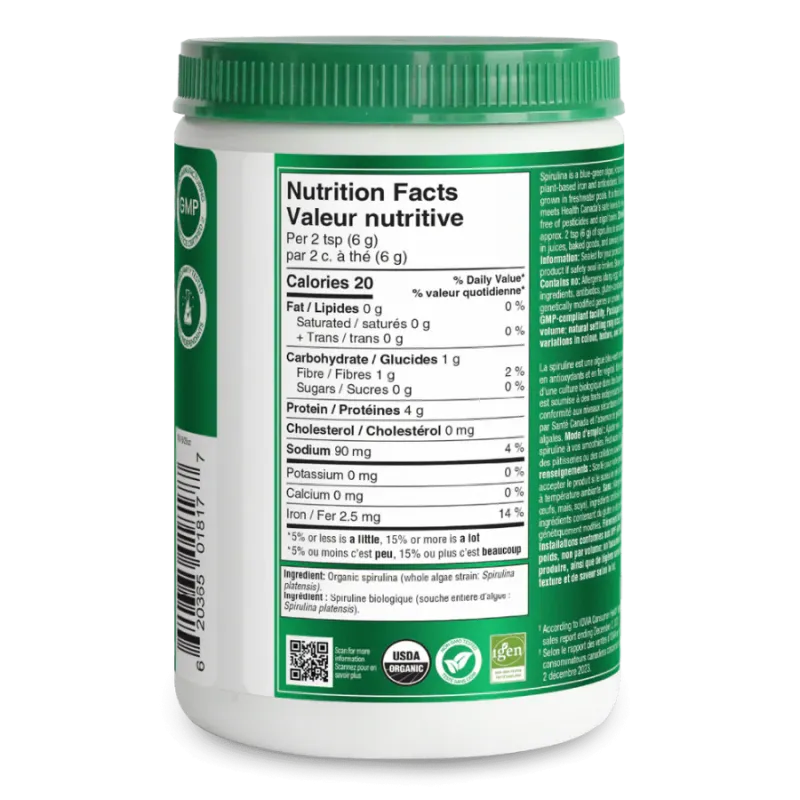 Organika Spirulina Powder - Certified Organic 300 g | Unbeatable Prices, Daily Deals | VITASHOP