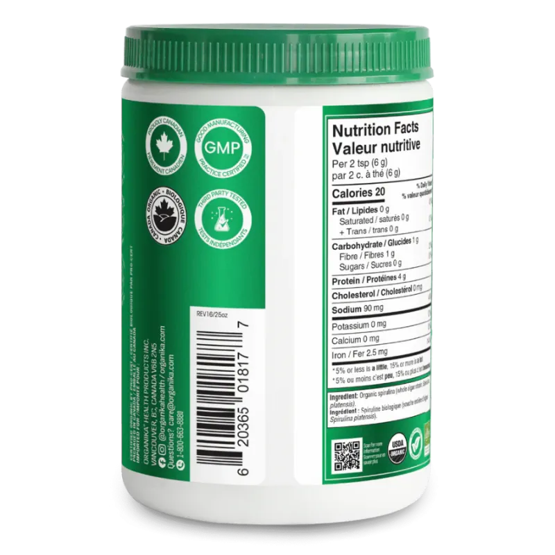 Organika Spirulina Powder - Certified Organic 300 g | Unbeatable Prices, Daily Deals | VITASHOP