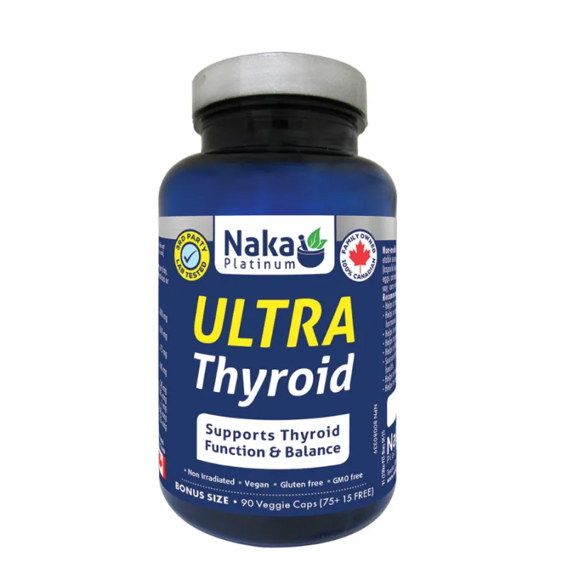 Naka (Bonus Size) Platinum Ultra Thyroid 90 Veggie Capsules | Unbeatable Prices, Daily Deals | VITASHOP