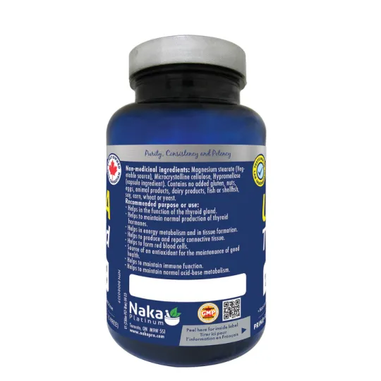 Naka (Bonus Size) Platinum Ultra Thyroid 90 Veggie Capsules | Unbeatable Prices, Daily Deals | VITASHOP