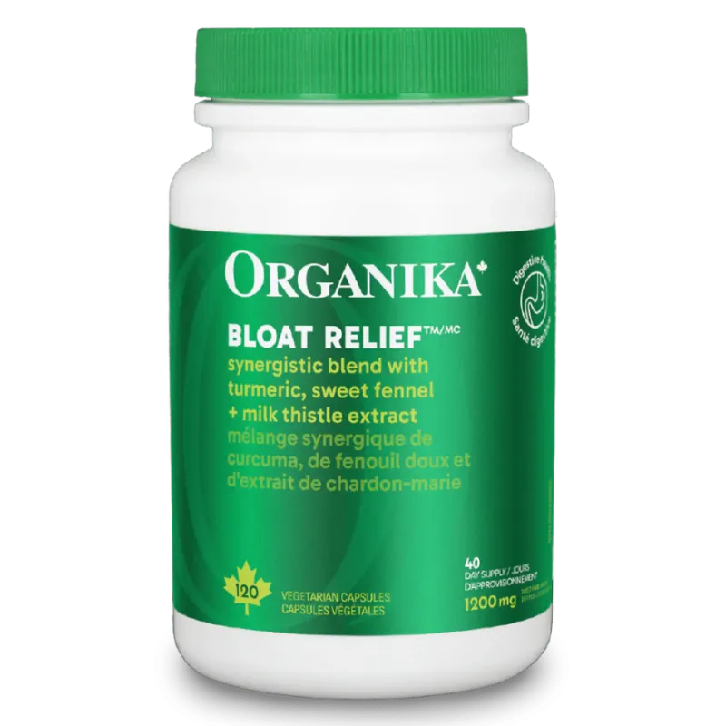 Organika Bloat Relief 120 Capsules | Unbeatable Prices, Daily Deals | VITASHOP